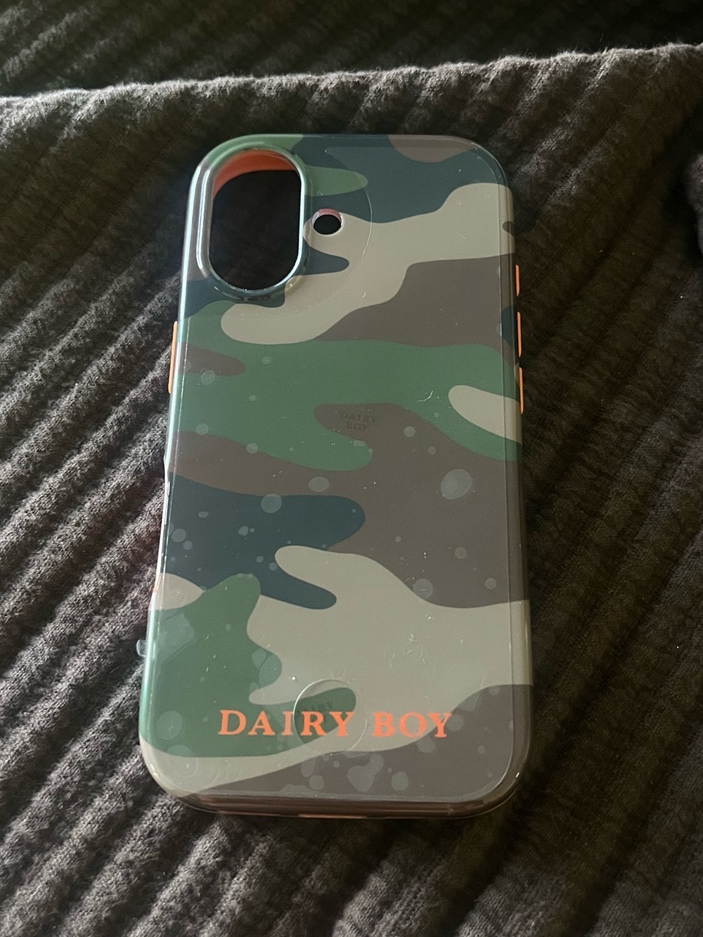 Dairy boy iphone 17 camo phone case